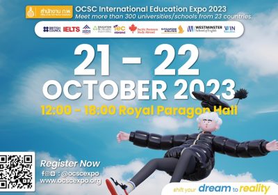 สำนักงาน ก.พ. เตรียมจัดงาน “OCSC International Education Expo 2023” มหกรรมศึกษาต่อต่างประเทศ  ณ สยามพารากอน 21-22 ต.ค.นี้
