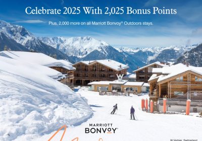 เฉลิมฉลองปี 2025 ด้วยคะแนนโบนัส Marriott Bonvoy® 2,025 คะแนน พร้อมกิจกรรมแนวเอาท์ดอร์ให้ร่วมสนุกอีกอีกมากมาย