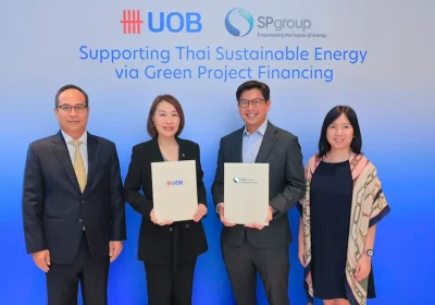 ยูโอบี สนับสนุนการขยายธุรกิจโซลูชันพลังงานยั่งยืนของ SP Group ในประเทศไทย ด้วยสินเชื่อโครงการสีเขียว